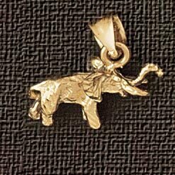 Dazzlers Jewelry Elephant Pendant Necklace Charm Bracelet in Yellow, White or Rose Gold 2362, MPN: …