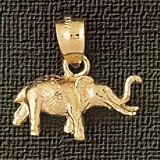 Dazzlers Jewelry Elephant Pendant Necklace Charm Bracelet in Yellow, White or Rose Gold 2364, MPN: …