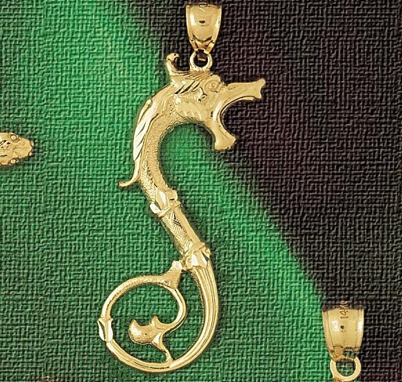 Snake Pendant Necklace Charm Bracelet in Yellow, White or Rose Gold 2416