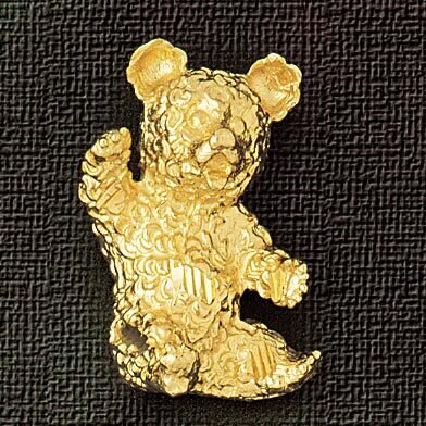 Teddy Bear Pendant Necklace Charm Bracelet in Yellow, White or Rose Gold 2448