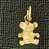 Dazzlers Jewelry Teddy Bear Pendant Necklace Charm Bracelet in Yellow, White or Rose Gold 2476, MPN…