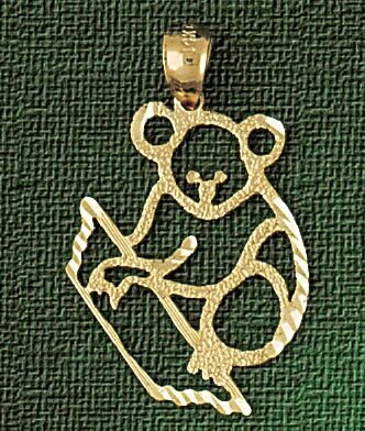 Koala Pendant Necklace Charm Bracelet in Yellow, White or Rose Gold 2524
