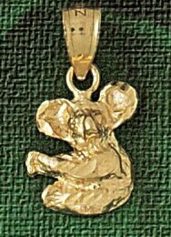 Dazzlers Jewelry Koala Pendant Necklace Charm Bracelet in Yellow, White or Rose Gold 2527, MPN: DZ-…