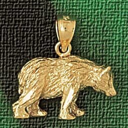 Dazzlers Jewelry Wild Bear Pendant Necklace Charm Bracelet in Yellow, White or Rose Gold 2551, MPN:…