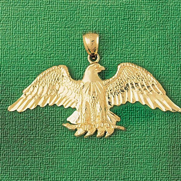 Eagle Pendant Necklace Charm Bracelet in Yellow, White or Rose Gold 2801
