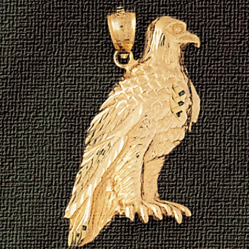 Eagle Pendant Necklace Charm Bracelet in Yellow, White or Rose Gold 2818