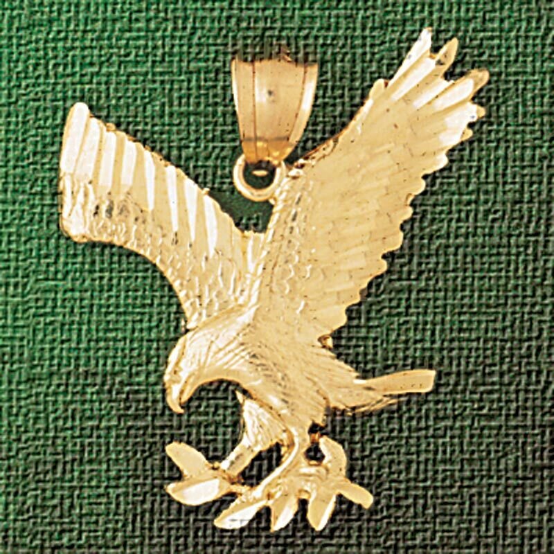 Flying Eagle Pendant Necklace Charm Bracelet in Yellow, White or Rose Gold 2832