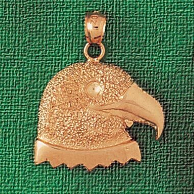 Eagle Head Pendant Necklace Charm Bracelet in Yellow, White or Rose Gold 2874