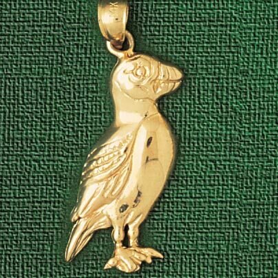 Bird Pendant Necklace Charm Bracelet in Yellow, White or Rose Gold 2899