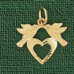 Dazzlers Jewelry Lovebird Pendant Necklace Charm Bracelet in Yellow, White or Rose Gold 2905, MPN: …