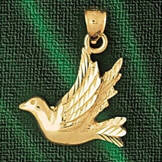 Bird Pendant Necklace Charm Bracelet in Yellow, White or Rose Gold 2934
