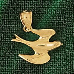 Dazzlers Jewelry Bird Pendant Necklace Charm Bracelet in Yellow, White or Rose Gold 2937, MPN: DZ-2…