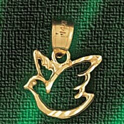 Dazzlers Jewelry Bird Pendant Necklace Charm Bracelet in Yellow, White or Rose Gold 2942, MPN: DZ-2…