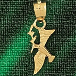 Dazzlers Jewelry Bird With Olive Branch Pendant Necklace Charm Bracelet in Yellow, White or Rose Go…