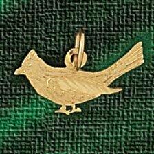 Bird Pendant Necklace Charm Bracelet in Yellow, White or Rose Gold 2945