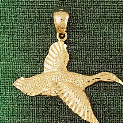 Ocean Bird Pendant Necklace Charm Bracelet in Yellow, White or Rose Gold 2946
