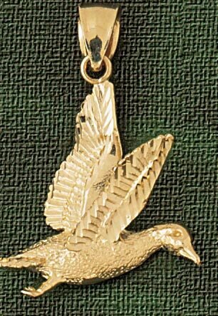 Ocean Bird Pendant Necklace Charm Bracelet in Yellow, White or Rose Gold 2947