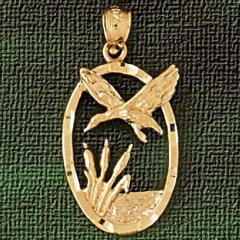 Ocean Bird Pendant Necklace Charm Bracelet in Yellow, White or Rose Gold 2954