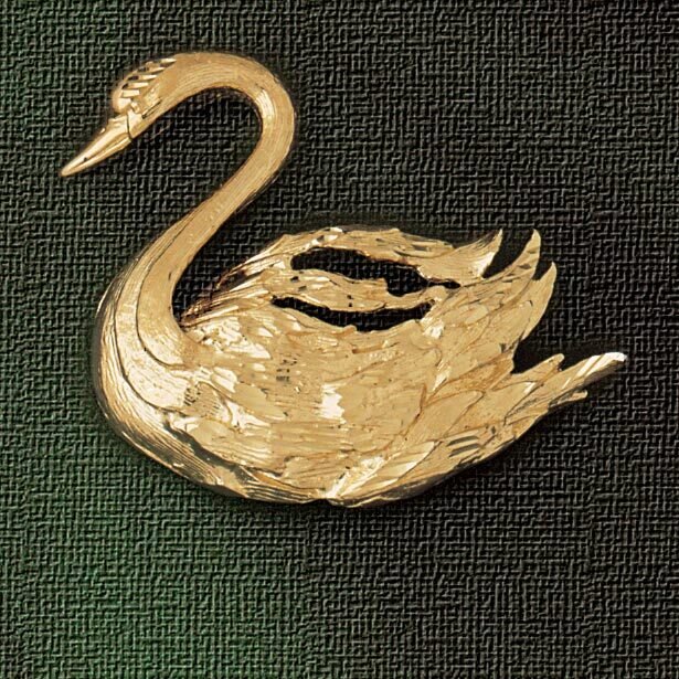 Swan Pendant Necklace Charm Bracelet in Yellow, White or Rose Gold 3002