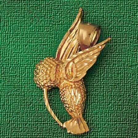 Dazzlers Jewelry Hummingbird Pendant Necklace Charm Bracelet in Yellow, White or Rose Gold 3023, MP…