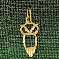 Dazzlers Jewelry Owl Pendant Necklace Charm Bracelet in Yellow, White or Rose Gold 3075, MPN: DZ-30…
