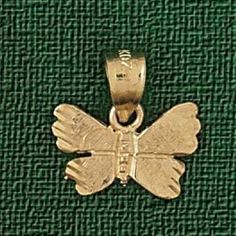 Dazzlers Jewelry Butterfly Pendant Necklace Charm Bracelet in Yellow, White or Rose Gold 3108, MPN:…