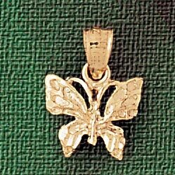 Dazzlers Jewelry Butterfly Pendant Necklace Charm Bracelet in Yellow, White or Rose Gold 3129, MPN:…