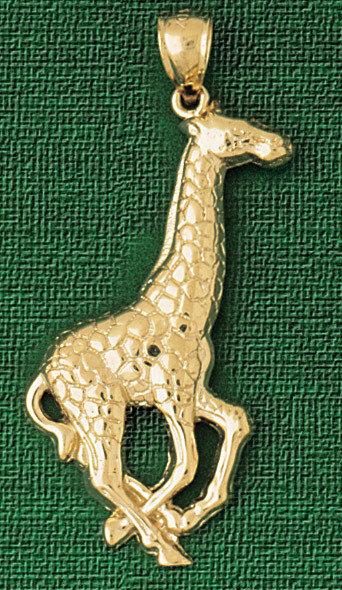 Giraffe Pendant Necklace Charm Bracelet in Yellow, White or Rose Gold 2641