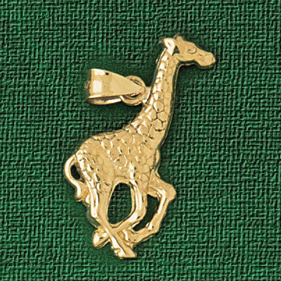 Giraffe Pendant Necklace Charm Bracelet in Yellow, White or Rose Gold 2642