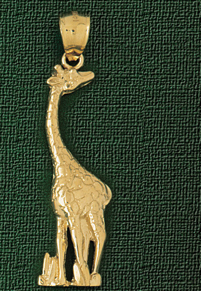 Giraffe Pendant Necklace Charm Bracelet in Yellow, White or Rose Gold 2644