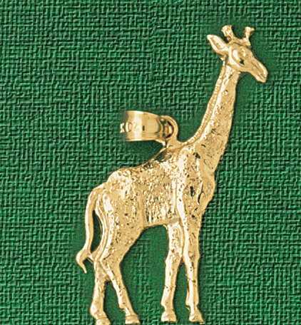 Giraffe Pendant Necklace Charm Bracelet in Yellow, White or Rose Gold 2645
