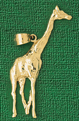 Giraffe Pendant Necklace Charm Bracelet in Yellow, White or Rose Gold 2646
