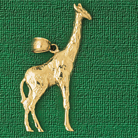 Giraffe Pendant Necklace Charm Bracelet in Yellow, White or Rose Gold 2647