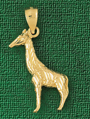 Giraffe Pendant Necklace Charm Bracelet in Yellow, White or Rose Gold 2648