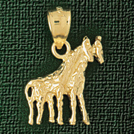 Dazzlers Jewelry Giraffe Pendant Necklace Charm Bracelet in Yellow, White or Rose Gold 2650, MPN: D…