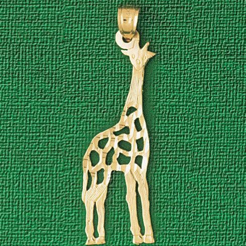 Giraffe Pendant Necklace Charm Bracelet in Yellow, White or Rose Gold 2651