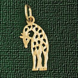 Dazzlers Jewelry Giraffe Pendant Necklace Charm Bracelet in Yellow, White or Rose Gold 2655, MPN: D…