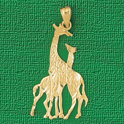 Giraffe Pendant Necklace Charm Bracelet in Yellow, White or Rose Gold 2656