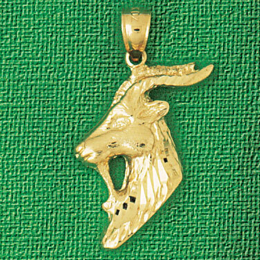 Goat Farm Animal Pendant Necklace Charm Bracelet in Yellow, White or Rose Gold 2615