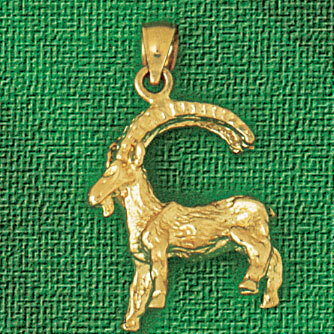 Goat Farm Animal Pendant Necklace Charm Bracelet in Yellow, White or Rose Gold 2617