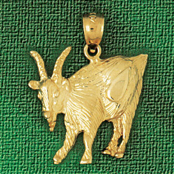 Dazzlers Jewelry Goat Farm Animal Pendant Necklace Charm Bracelet in Yellow, White or Rose Gold 261…
