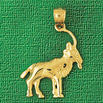 Goat Farm Animal Pendant Necklace Charm Bracelet in Yellow, White or Rose Gold 2620