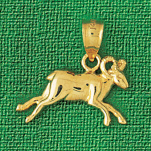 Goat Farm Animal Pendant Necklace Charm Bracelet in Yellow, White or Rose Gold 2621