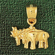 Dazzlers Jewelry Cow Farm Animal Pendant Necklace Charm Bracelet in Yellow, White or Rose Gold 2637…