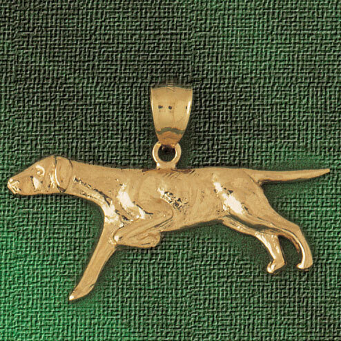 Greyhound Dog Pendant Necklace Charm Bracelet in Yellow, White or Rose Gold 2108