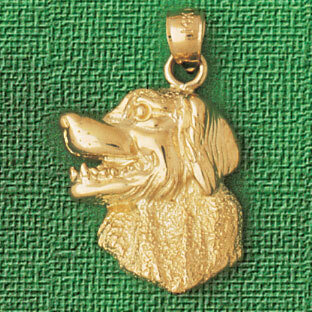 Labrador Dog Pendant Necklace Charm Bracelet in Yellow, White or Rose Gold 2114