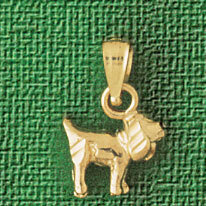 German Shorthaired Pointer Dog Pendant Necklace Charm Bracelet in Yellow, White or Rose Gold 2125
