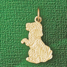 Dachshund Dog Pendant Necklace Charm Bracelet in Yellow, White or Rose Gold 2127