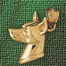 Dazzlers Jewelry Great Dane Dog Pendant Necklace Charm Bracelet in Yellow, White or Rose Gold 2149,…