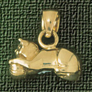 Dazzlers Jewelry 3 Dimensional Cat Pendant Necklace Charm Bracelet in Yellow, White or Rose Gold 20…